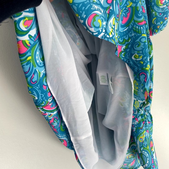 NWT Lilly Pulitzer Shannon Tiered Swing Dress in Seabreeze Blue Women's Size XS - Picture 10 of 16